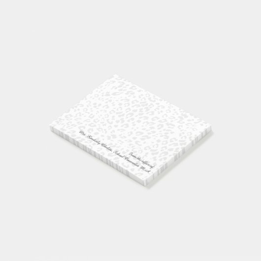 Personalized Leopard Print Office Notes (Schuin)