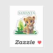 Personalized Leopard Sticker Sheet (Vel)