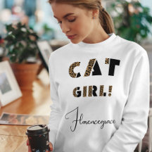 Personalized Leopard Stylish Wild Cat Girl White