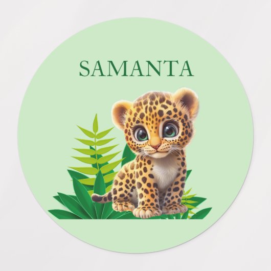 Personalized Leopard Waterproof Labels  (Design 1)