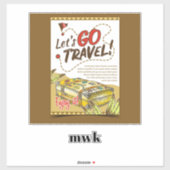 Personalized Let's Go Travel! Sticker (Vel)