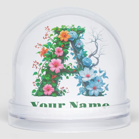 Personalized Letter A Sneeuwbol (Voorkant)