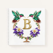 Personalized Letter B Wedding Planner Hummingbird Notitieboek (Voorkant)