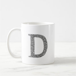 Personalized Letter D Coffee Mug Gift Koffiemok