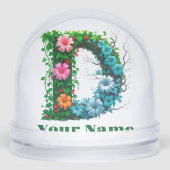 Personalized Letter D Sneeuwbol (Voorkant)