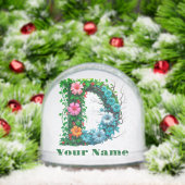 Personalized Letter D Sneeuwbol (Kerstmis)