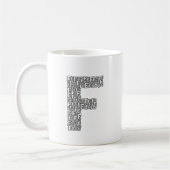 Personalized Letter F Coffee Mug Gift Koffiemok (Links)