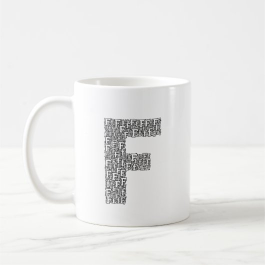 Personalized Letter F Coffee Mug Gift Koffiemok (Links)