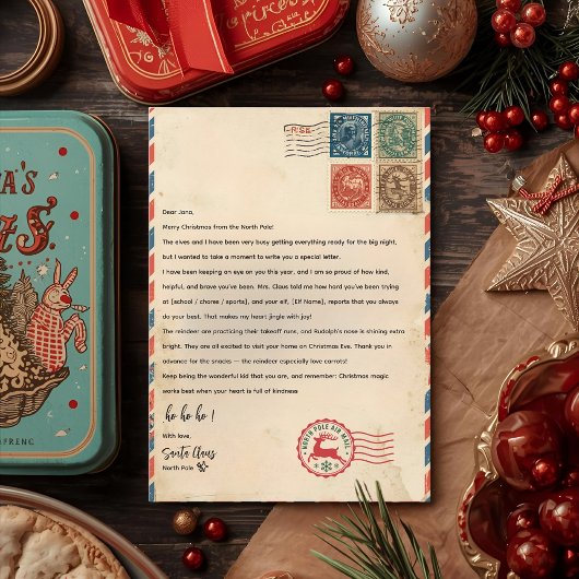 Personalized Letter From Santa Claus | North Pole Kaart