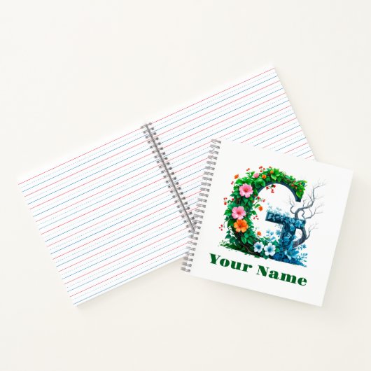 Personalized Letter G Notitieboek (Binnen)