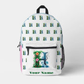 Personalized Letter H Bedrukte Rugzak (Voorkant)