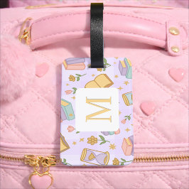 Personalized Letter Magic Books Girl Name Purple Bagagelabel