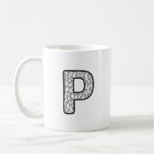 Personalized Letter P Ceramic Mug Koffiemok (Links)