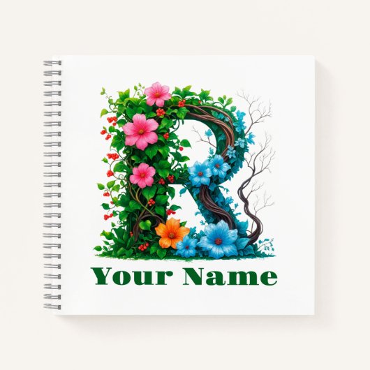 Personalized Letter R Notitieboek (Voorkant)
