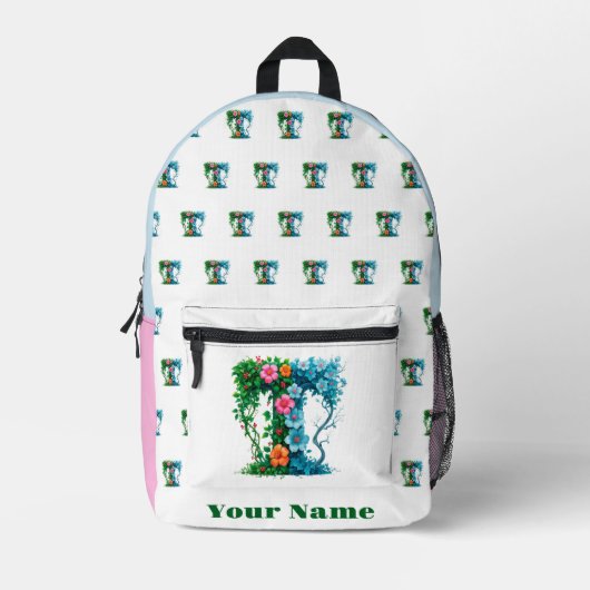 Personalized Letter T Bedrukte Rugzak (Voorkant)