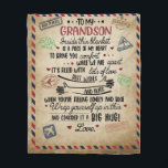 Personalized Letter To My Grand Son, Birthday Gift Fleece Deken<br><div class="desc">Personalized Letter To My Grand Son,  Birthday Gift</div>