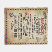Personalized Letter To My Grand Son, Birthday Gift Fleece Deken (Voorkant (Horizontaal))