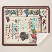 Personalized Letter To My Loving Daughter Sherpa Deken (Voorkant (horizontaal))