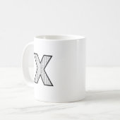 Personalized Letter X Ceramic Monogram Mug   Koffiemok (Voorkant links)