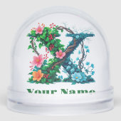 Personalized Letter X Sneeuwbol (Voorkant)