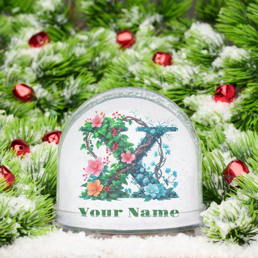 Personalized Letter X Sneeuwbol (Kerstmis)
