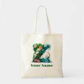 Personalized Letter Z Tote Bag (Voorkant)