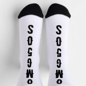 Personalized lettering black and white modern sokken (Top)