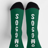 Personalized lettering natural greenery background sokken (Top)