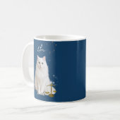 Personalized Libra Cat Mug with Name Koffiemok (Voorkant links)