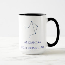 Personalized Libra Constellation Mug - Custom Zodi Mok