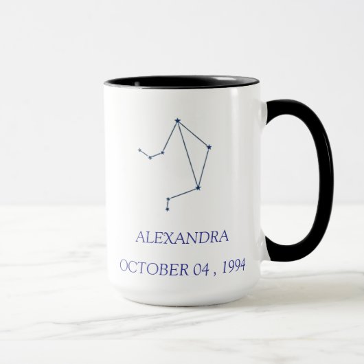 Personalized Libra Constellation Mug - Custom Zodi Mok (Rechts)