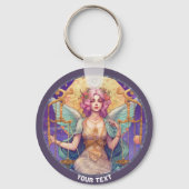 PERSONALIZED LIBRA STERRENBEELD  SLEUTELHANGER (Voorkant)