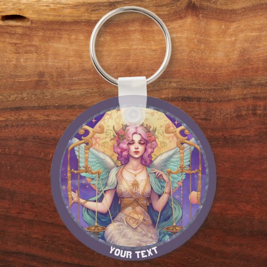 PERSONALIZED LIBRA STERRENBEELD  SLEUTELHANGER (Voorkant)