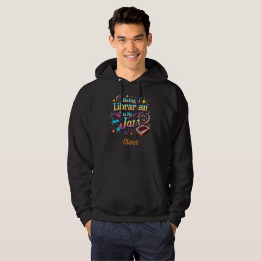 Personalized Librarian Gift Hoodie (Voorkant volledig)