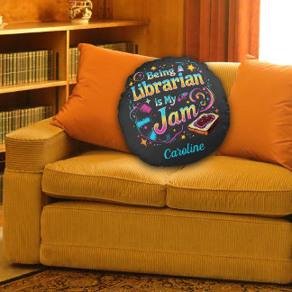Personalized Librarian Gift Rond Kussen