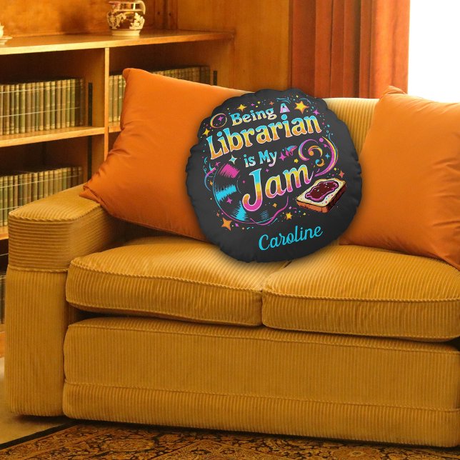 Personalized Librarian Gift Rond Kussen (Creator heeft geüpload)