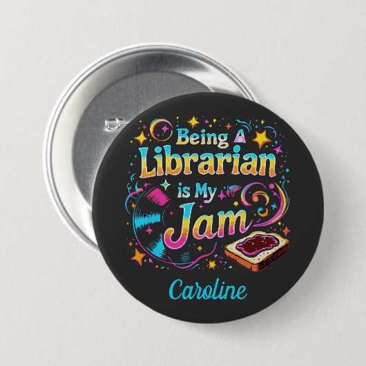 Personalized Librarian Gift Ronde Button 7,6 Cm (Voorkant /achterkant)