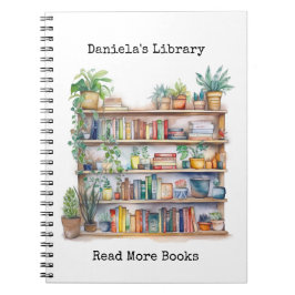 Personalized Library Watercolor Notebooks Notitieboek