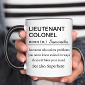 Personalized Lieutenant Colonel Definition Tweekleurige Koffiemok