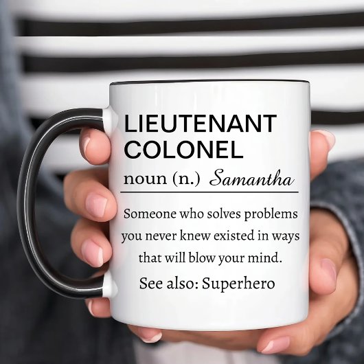 Personalized Lieutenant Colonel Definition Tweekleurige Koffiemok