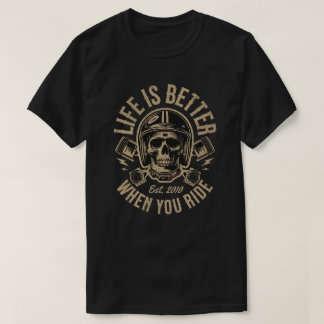 Personalized 'Life is Better When You Ride' T-shirt