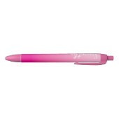Personalized Light and Hot Pink Ombre Zwarte Inkt Pen (Bodem)