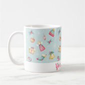 Personalized Light Blue Christmas Mug Koffiemok (Links)