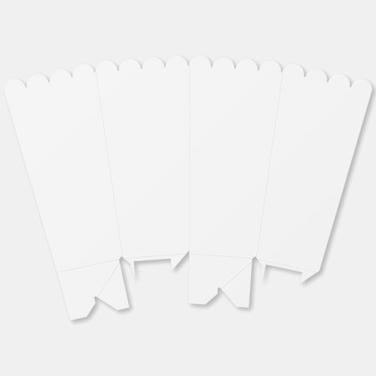 Personalized Light Gray Party Popcorn Bedankdoosjes (Ongevouwen)