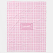 Personalized Light Pink Throw Chic Minimal Style Fleece Deken (Voorkant)