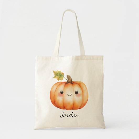 Personalized Lil’ Pumpkin Trick-or-Treat Bag Tote Bag (Voorkant)