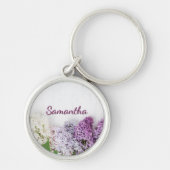 Personalized Lilac Keychain | Spring Name Keychain (Voorkant)