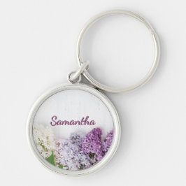 Personalized Lilac Keychain | Spring Name Keychain