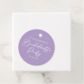 Personalized Lilac Purple Bachelorette Party Bedankjes Labels (In situ)