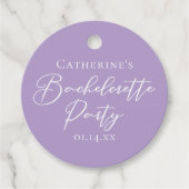 Personalized Lilac Purple Bachelorette Party Bedankjes Labels (Voorkant)